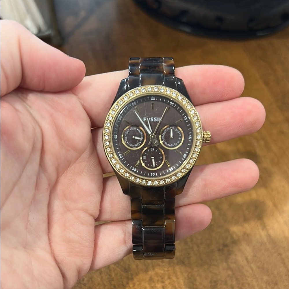 Fossil tortoise band watch